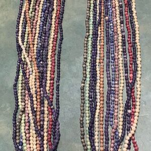 Vintage 1980’s  Multicolor stone Beaded Necklace’s. 14 count